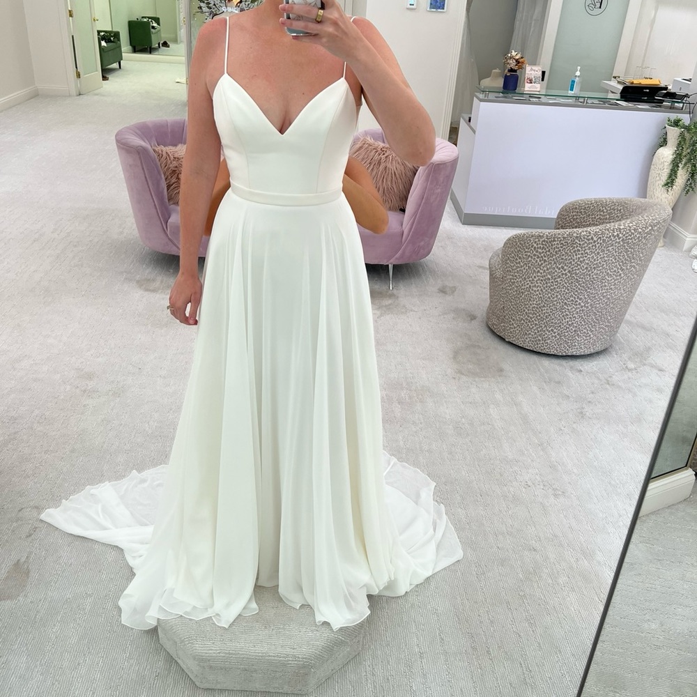 Mikado and Chiffon A-Line Gown